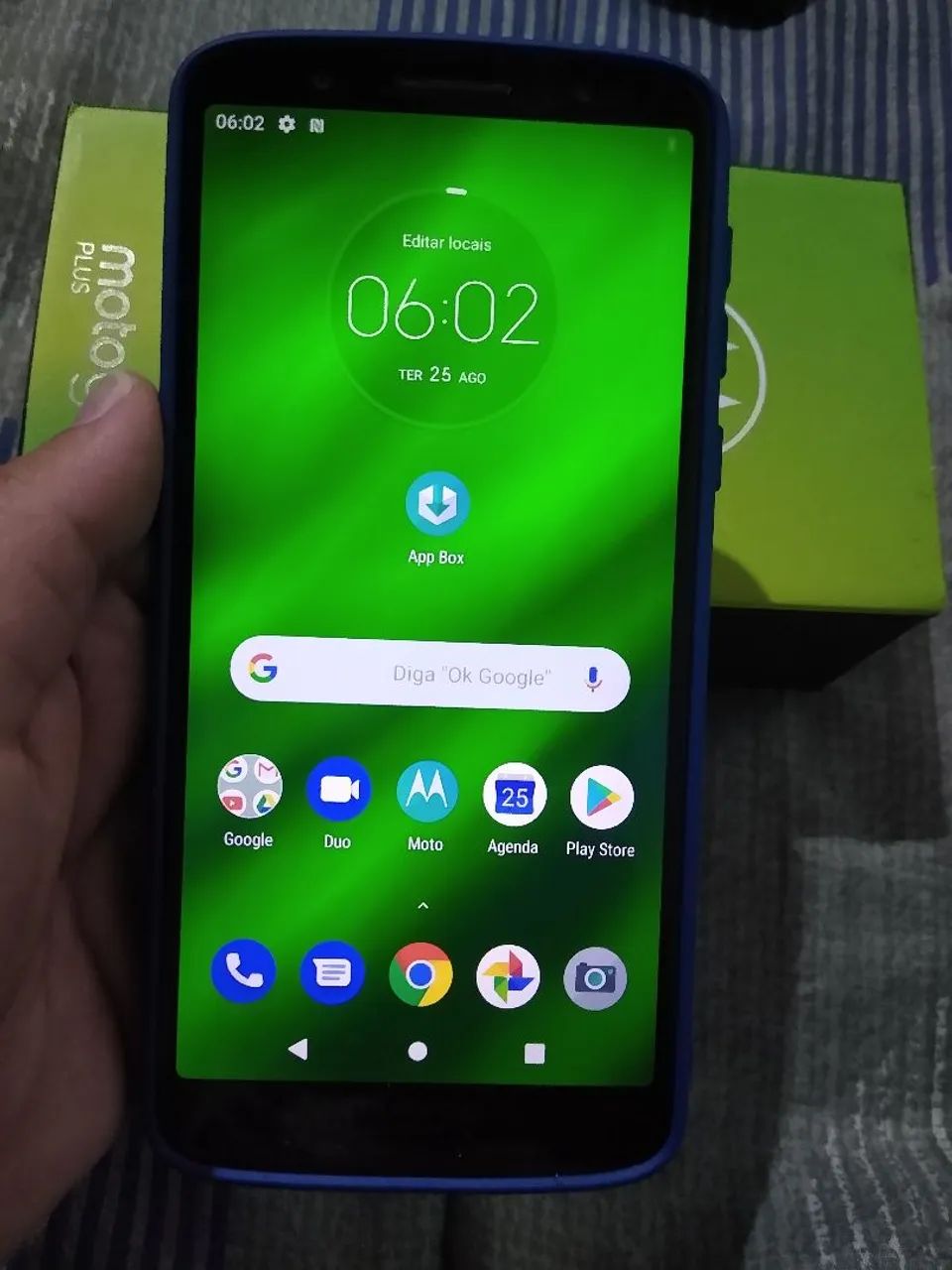 Moto g6 plus funcionando normalmente só celular e caixa - Foto 2
