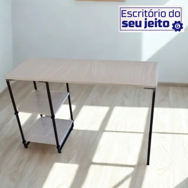 Escrivaninha 1,1m NOVA Mesa Multiuso Industrial para Computador Notebook Escritório Birô