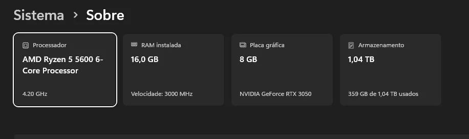 PC Gamer Ryzen 5600 + RTX 3050 8GB