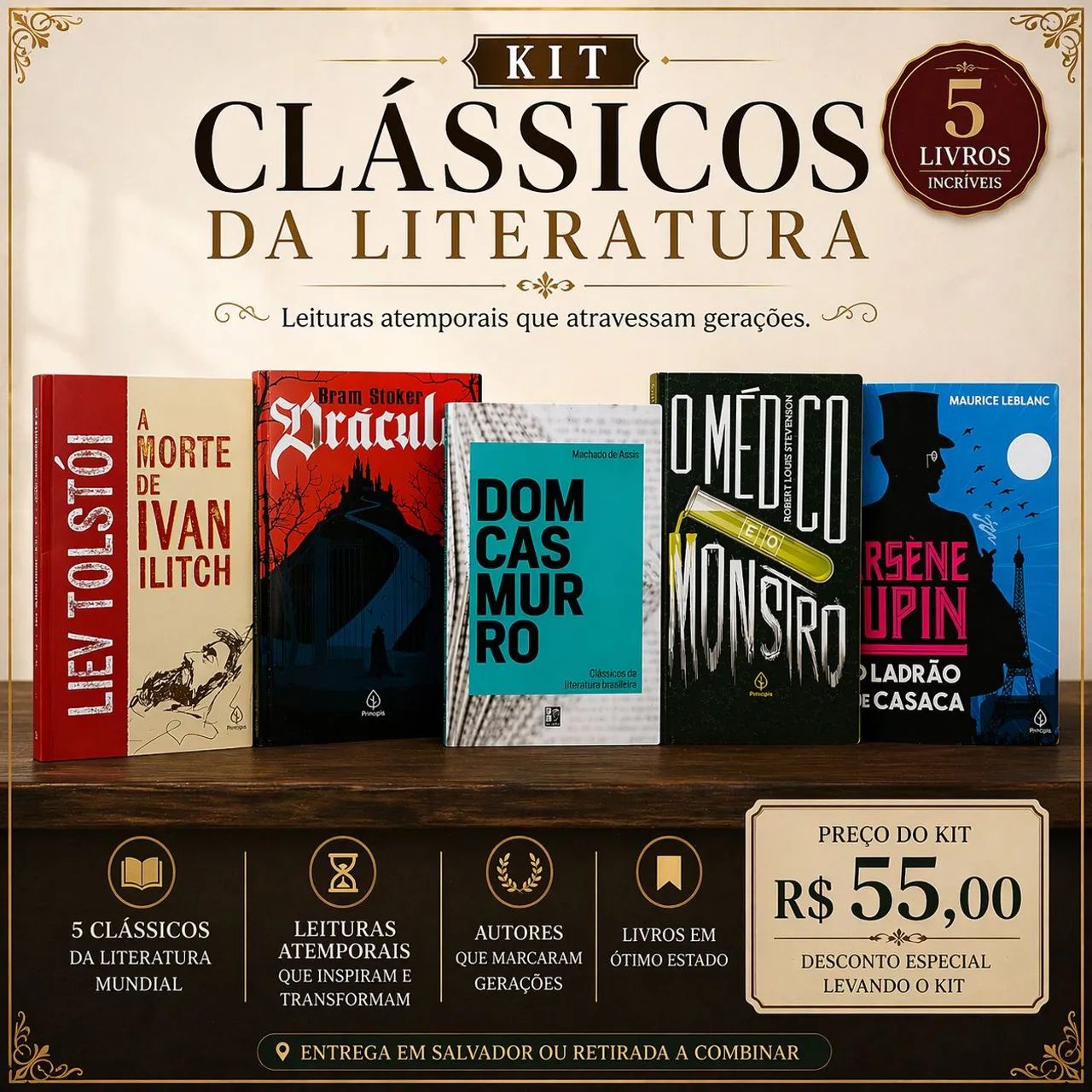 Kit Clássicos da Literatura - 5 Livros - Livros e revistas