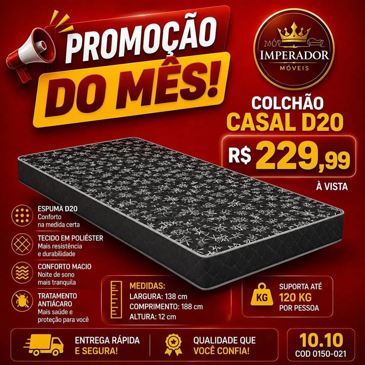 Colchão casal D20 