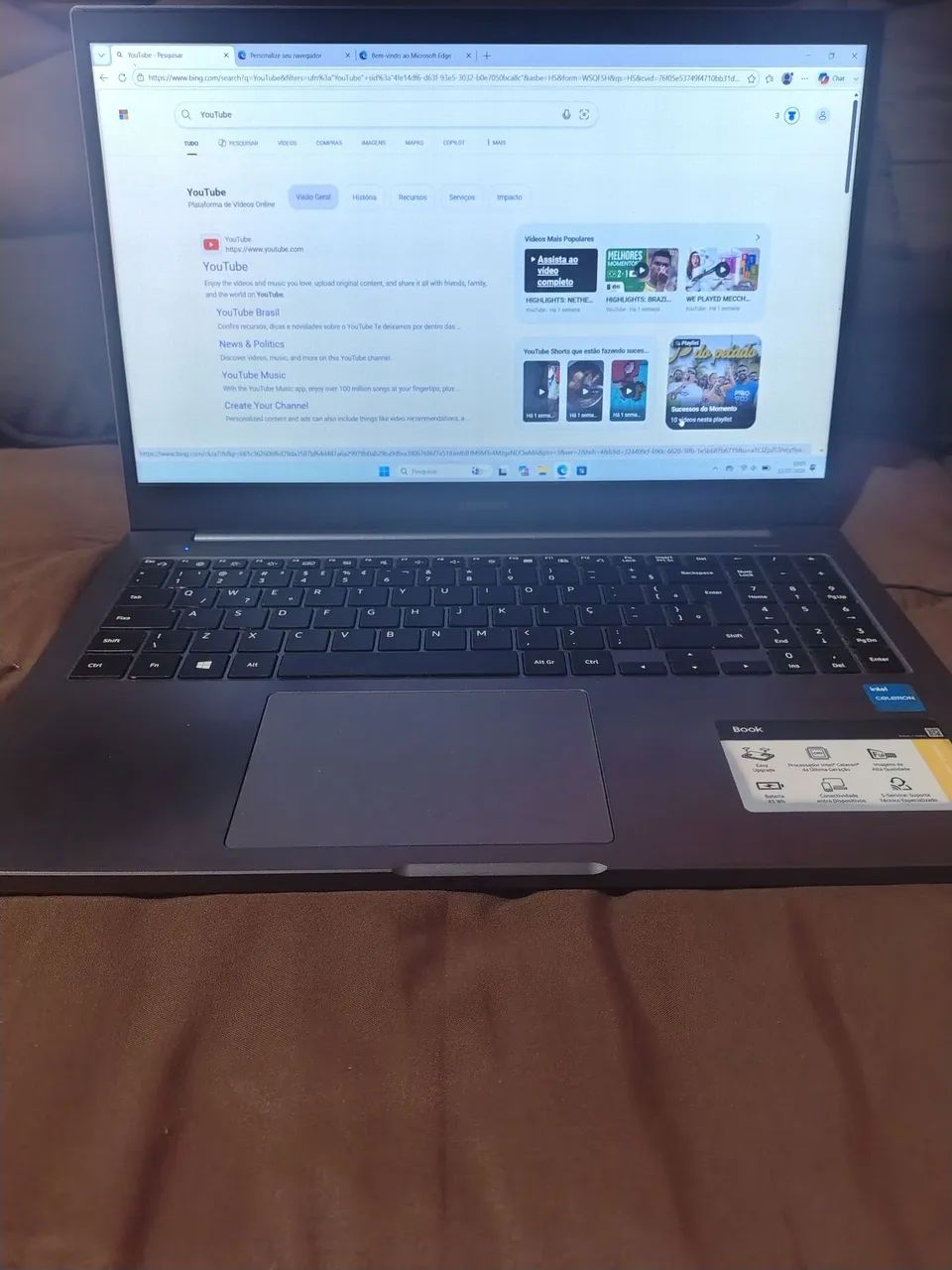 Notebook Samsung Intel Celeron com 8 gigas de ram com 256 de memória interna SSD nvme - Foto 2