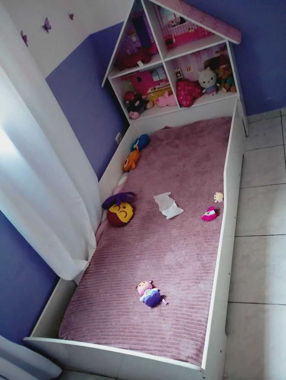 Conjunto quarto infantil cama cômoda e guarda roupa  - Foto 3