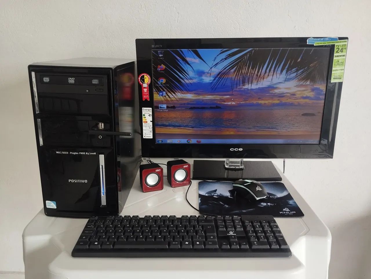 Pc completo i3 4gb 750 tv24 wi-fi 