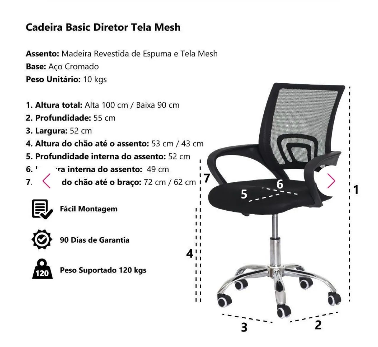 Cadeira escritório  - Foto 3