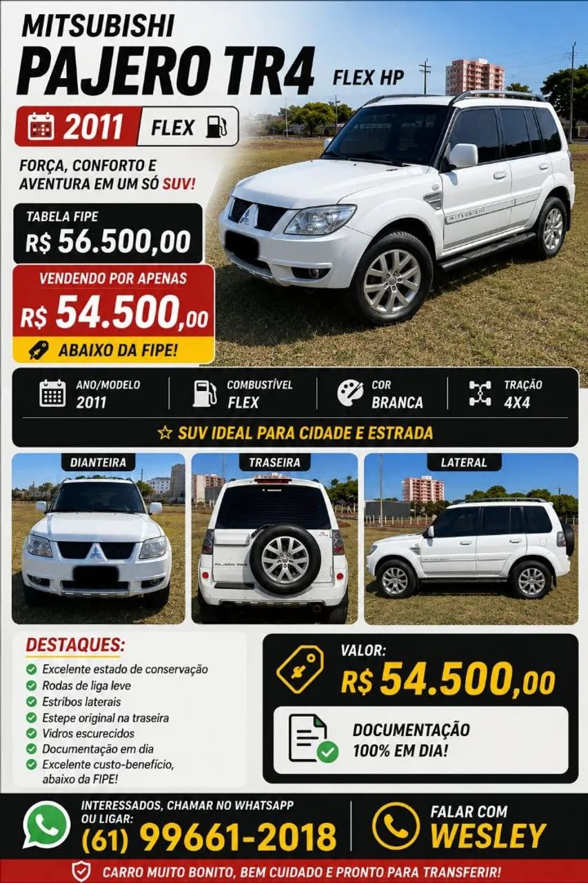 Mitsubishi Pajero TR4 2.0/ 2.0 Flex 16V 4X4 Aut. 2012 2012