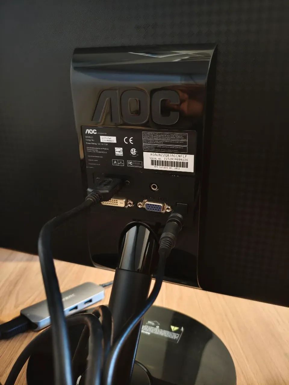 Monitor ultrafino AOC LED Full HD 22 polegadas ( HDMI, VGA, DVI ) - Foto 5
