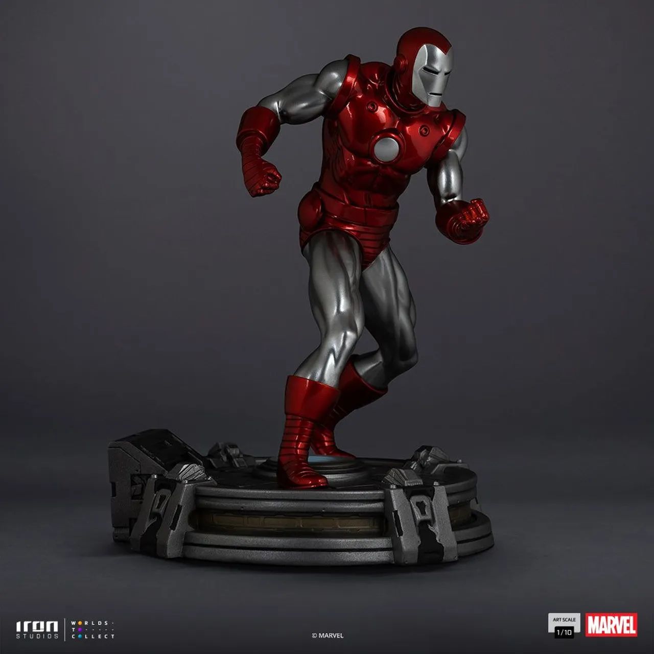 Iron Man Red & Chrome Marvel Comics 1/10 Iron Studios - Foto 4