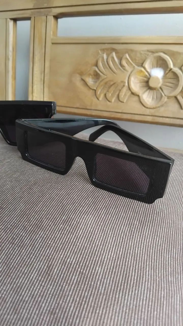 2 Oculos Quadrados Preto Top - Foto 3