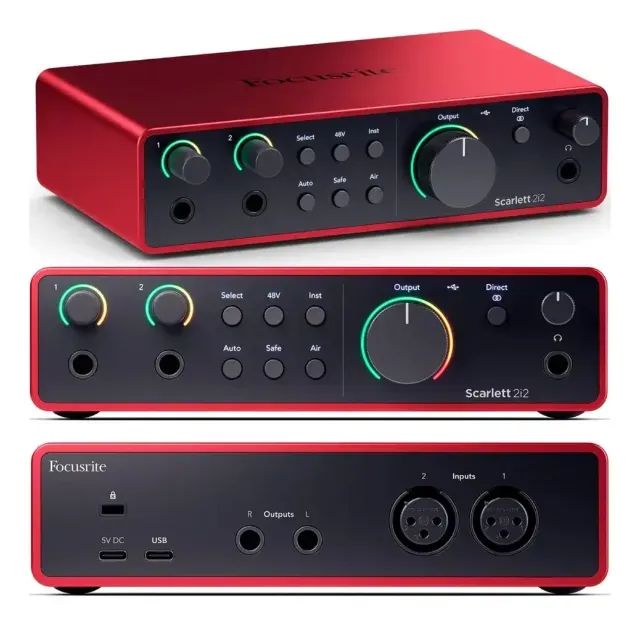 Interface De Áudio Focusrite Scarlett 2i2 4th Gen 4ª Geração - Foto 3