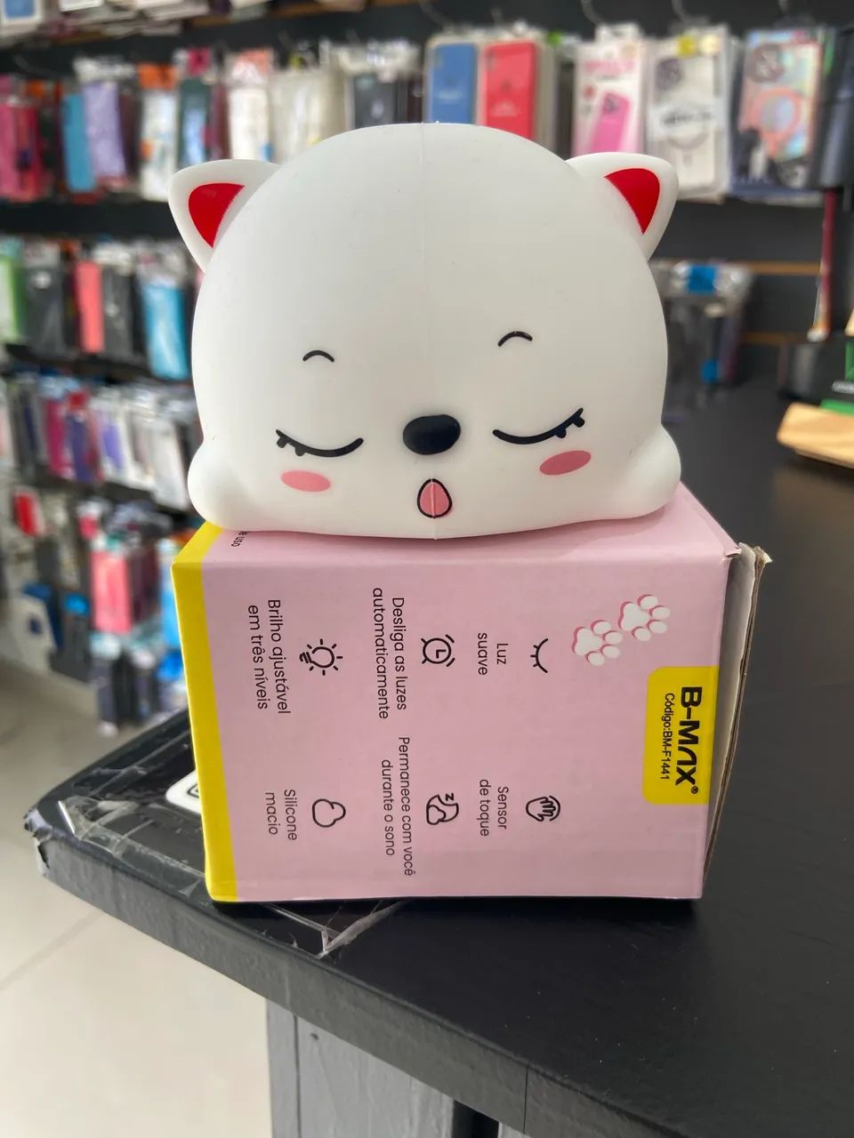 Luminária de led touch gatinho