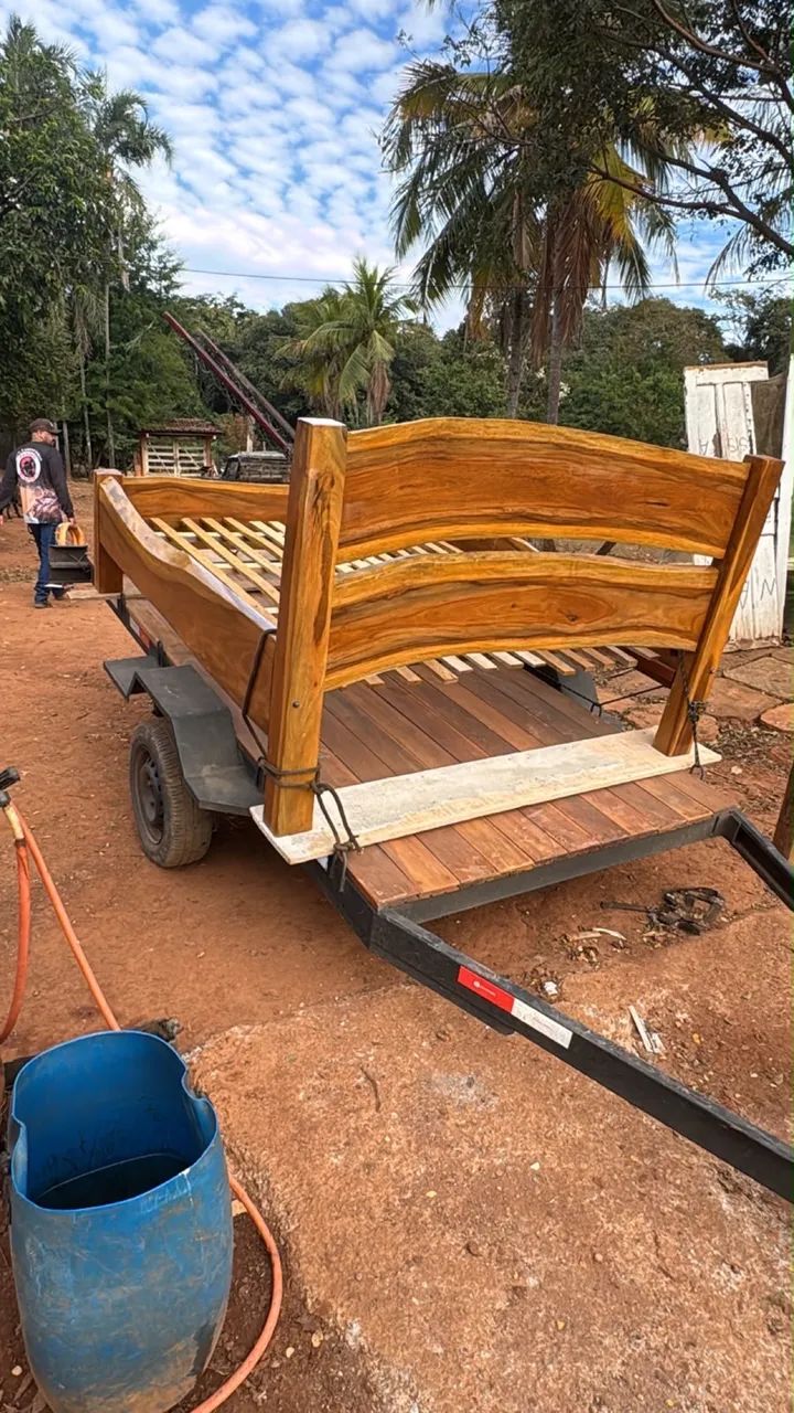 Cama de casal de madeira  - Foto 2