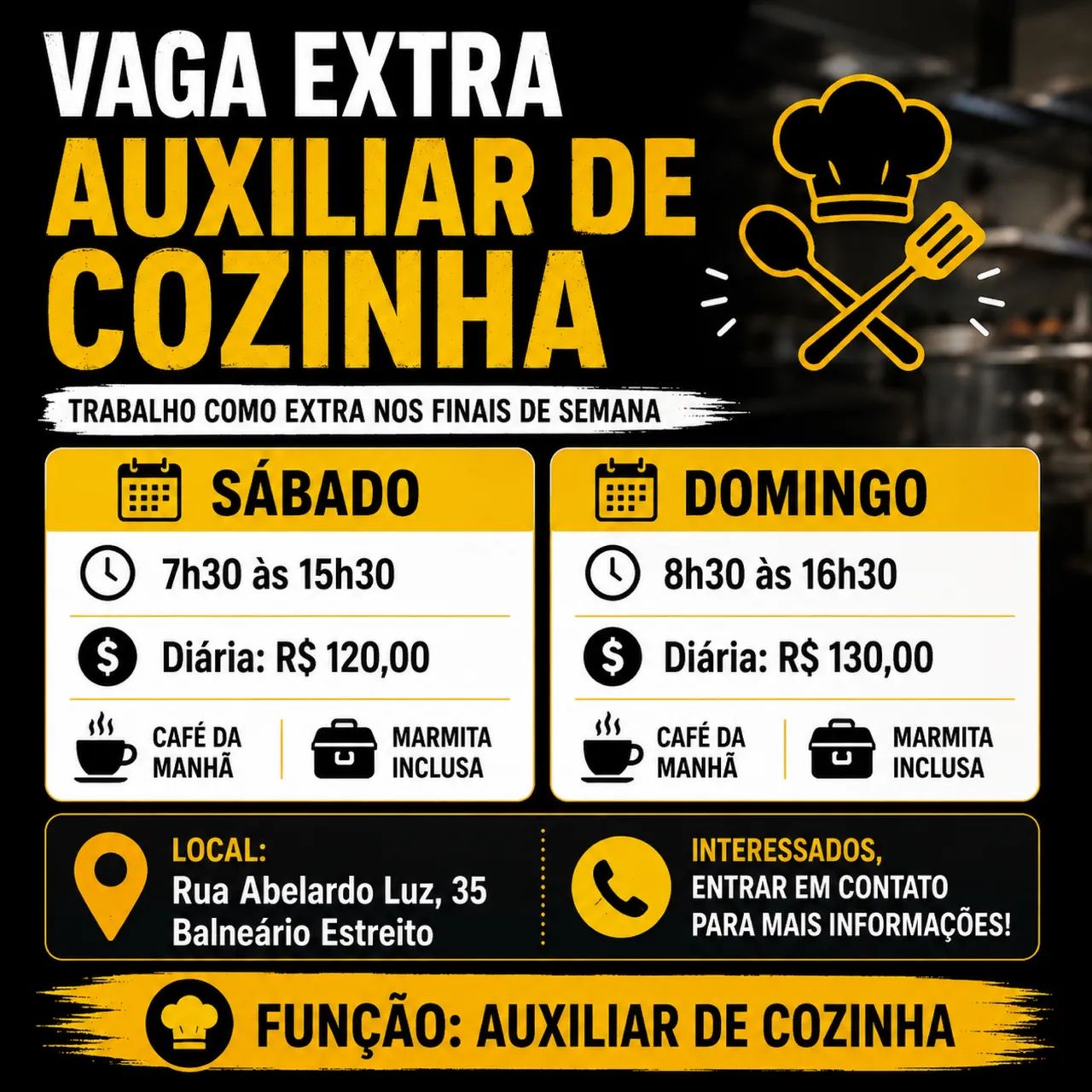 Auxiliar de cozinha