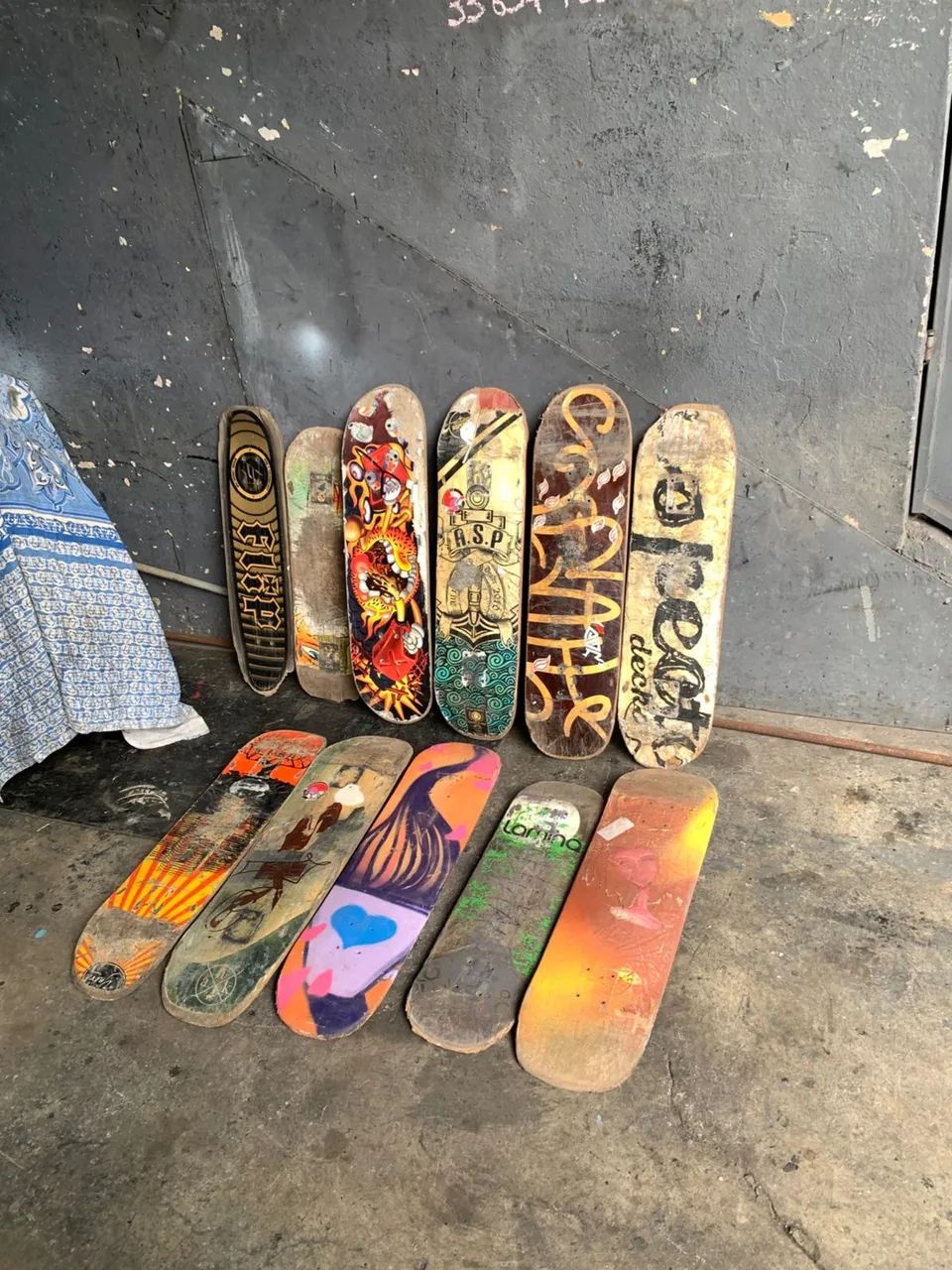 Onze peças Shape de Skate 