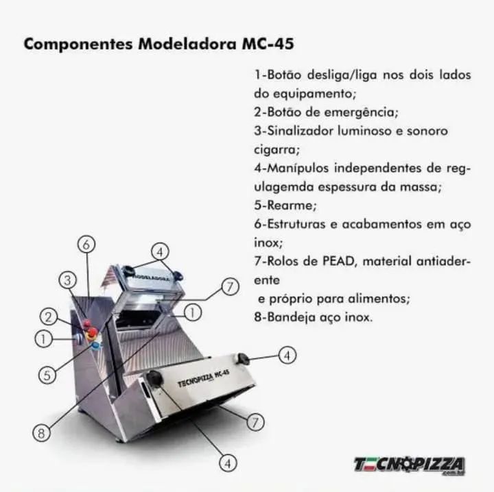 Modeladora MC-45  da Tecnopizza - Foto 2