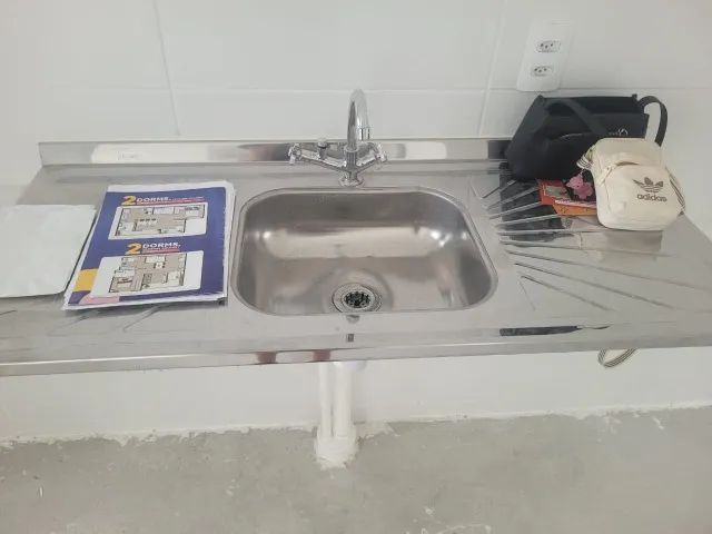 Pia de Cozinha Com Válvula Inox GNX 120x53cm