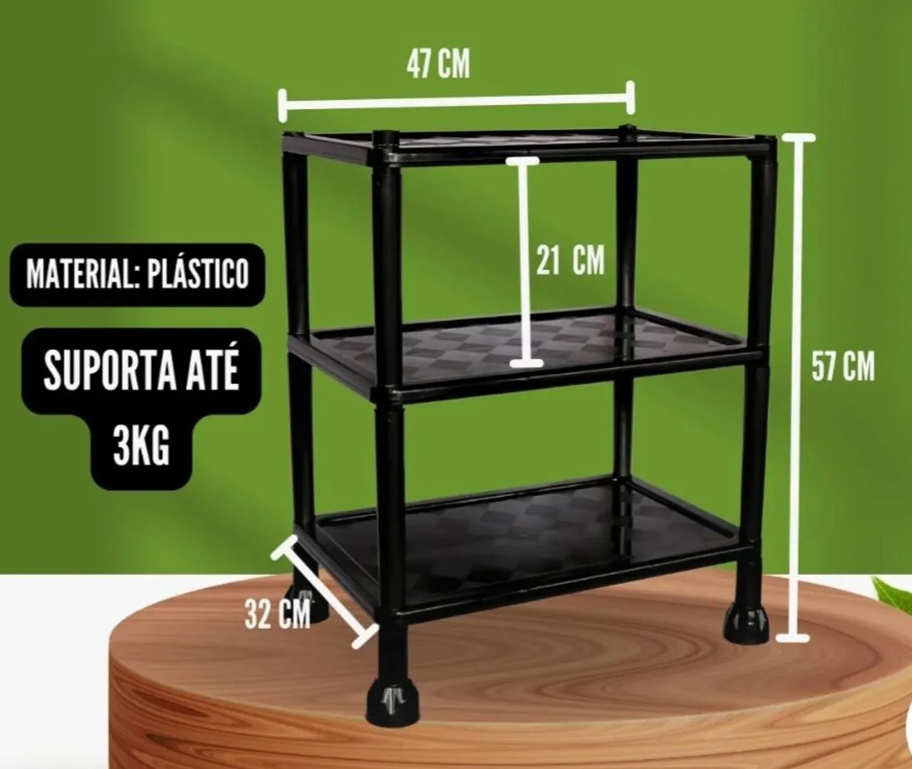 Estante multiuso de 3 andares  - Foto 5