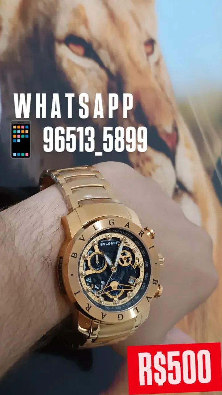 Relógio Bvlgari Skeleton Multifuncional Entregamos  - Foto 2