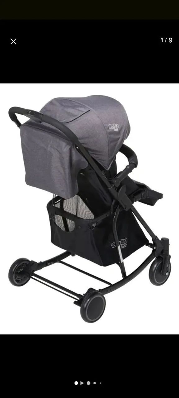 Carrinho De Bebê Passeio Vira Balanço Maximo Preto Maxi Baby