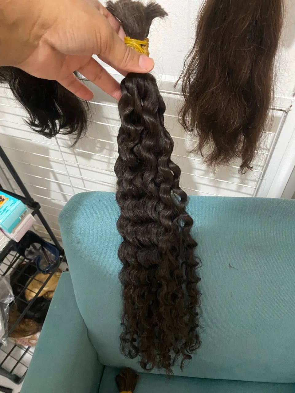 Cabelo humano cacheado 70 cm - Foto 2