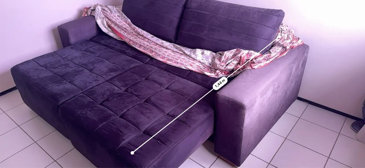 Sofá estofado retrátil grande - Foto 4