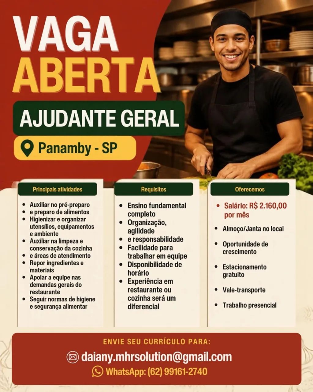 OPORTUNIDADE EMPREGO