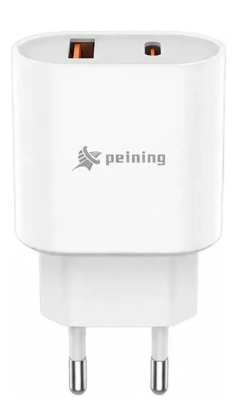 Carregador Duplo Usb+usb-c 45w Compativel iPhone Android Branco - Foto 4