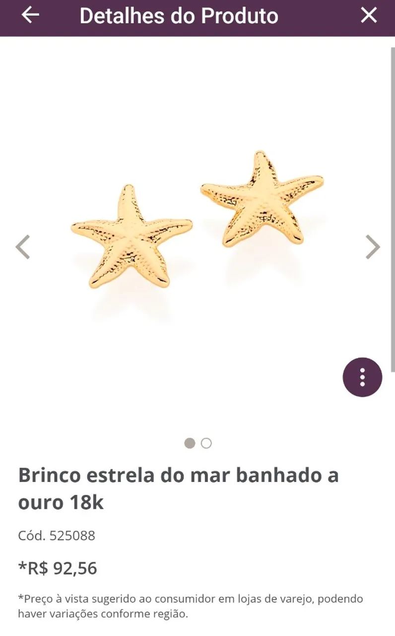 Brinco Estrela do Mar - Foto 3