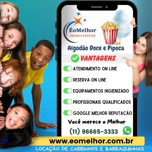 Barraquinha de Pipoca e Algodão Doce - www.eomelhor.com.br - Foto 2
