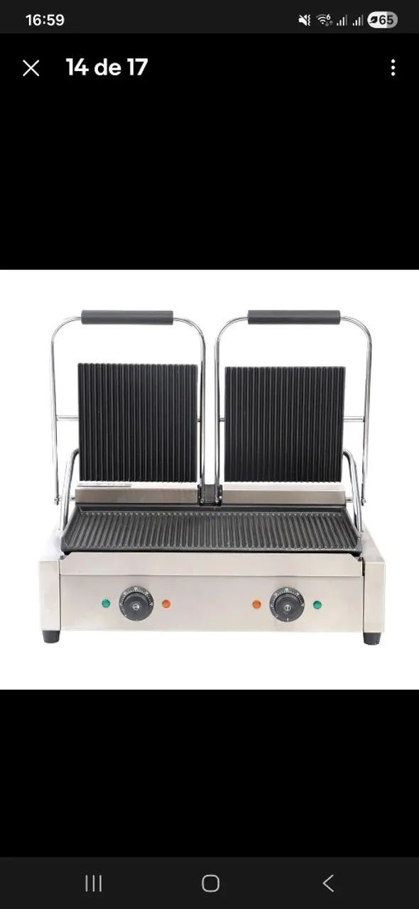 Prensa grill dupla 220v profissional 