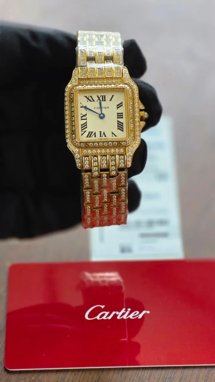 Relógio Cartier Cravejado Gold - Foto 2