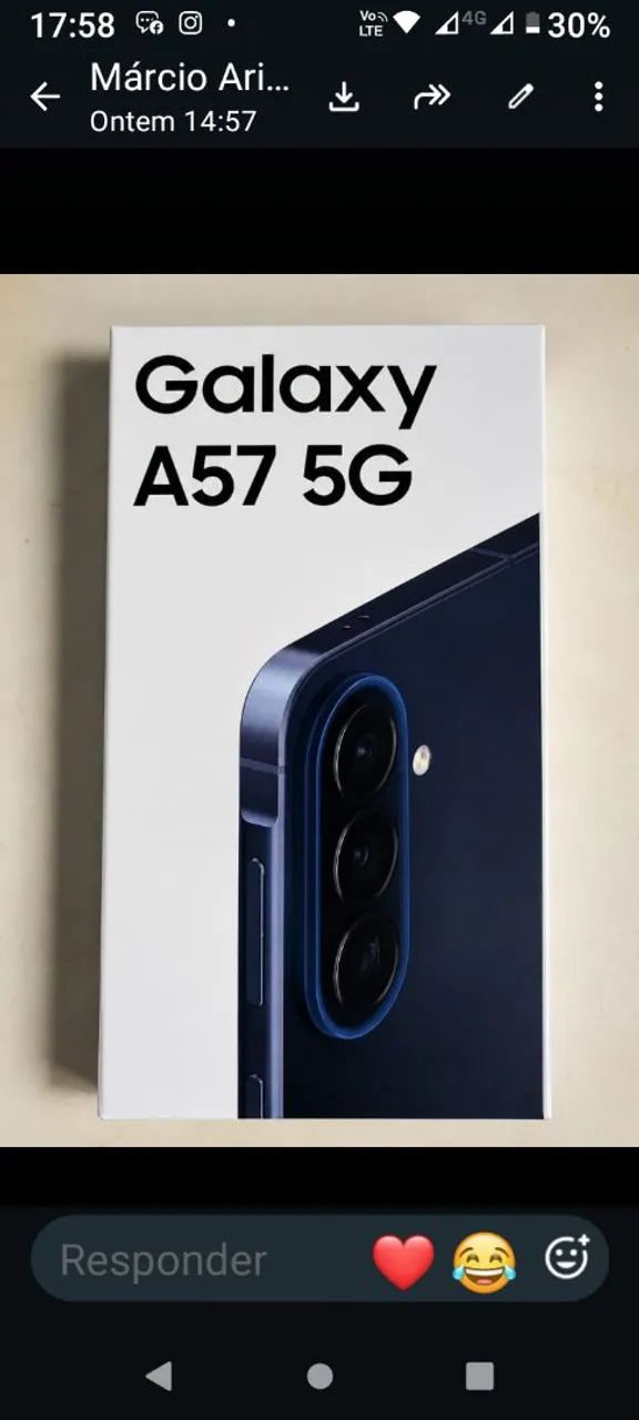 Galaxy A57 5g 256 gigas novo nunca usado 