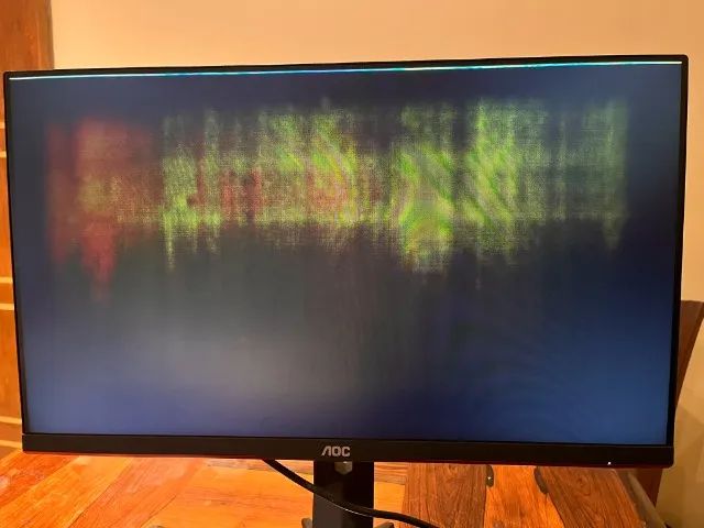 Monitor AOC Hero 24G2/BK - Tela Quebrada - Foto 2
