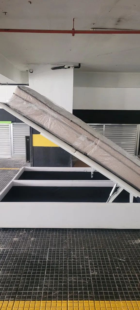 Conjunto de Cama baú King e colchão da marca probel  - Foto 2