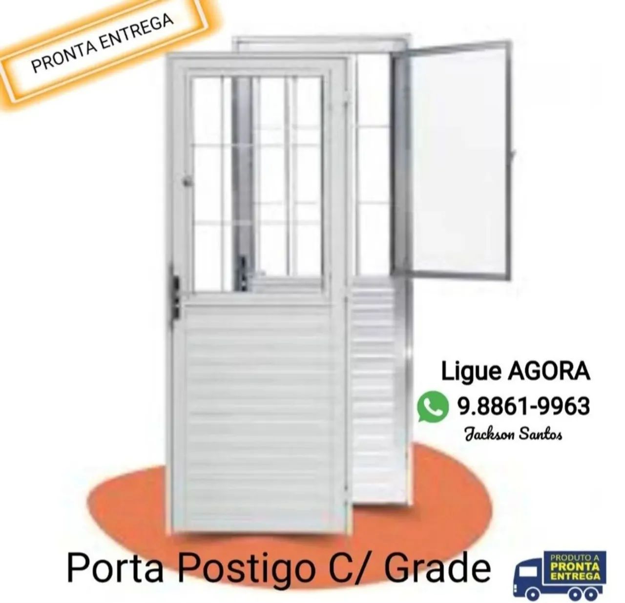 Porta de Alumínio Branco Entrega Grátis e Resistente ao Sol e Chuva - Foto 3