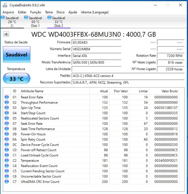 HD WD Red Pro 4TB + Crystal Disk - Foto 4