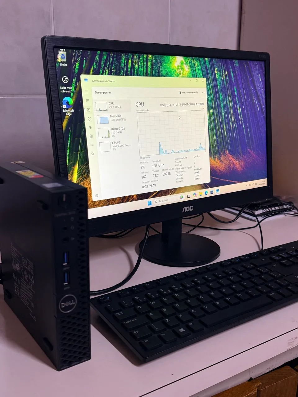 Mini PC Dell Optiplex 3070 i5 8a 8GB SSD 256 Desktop Empresarial Garantia - Foto 2