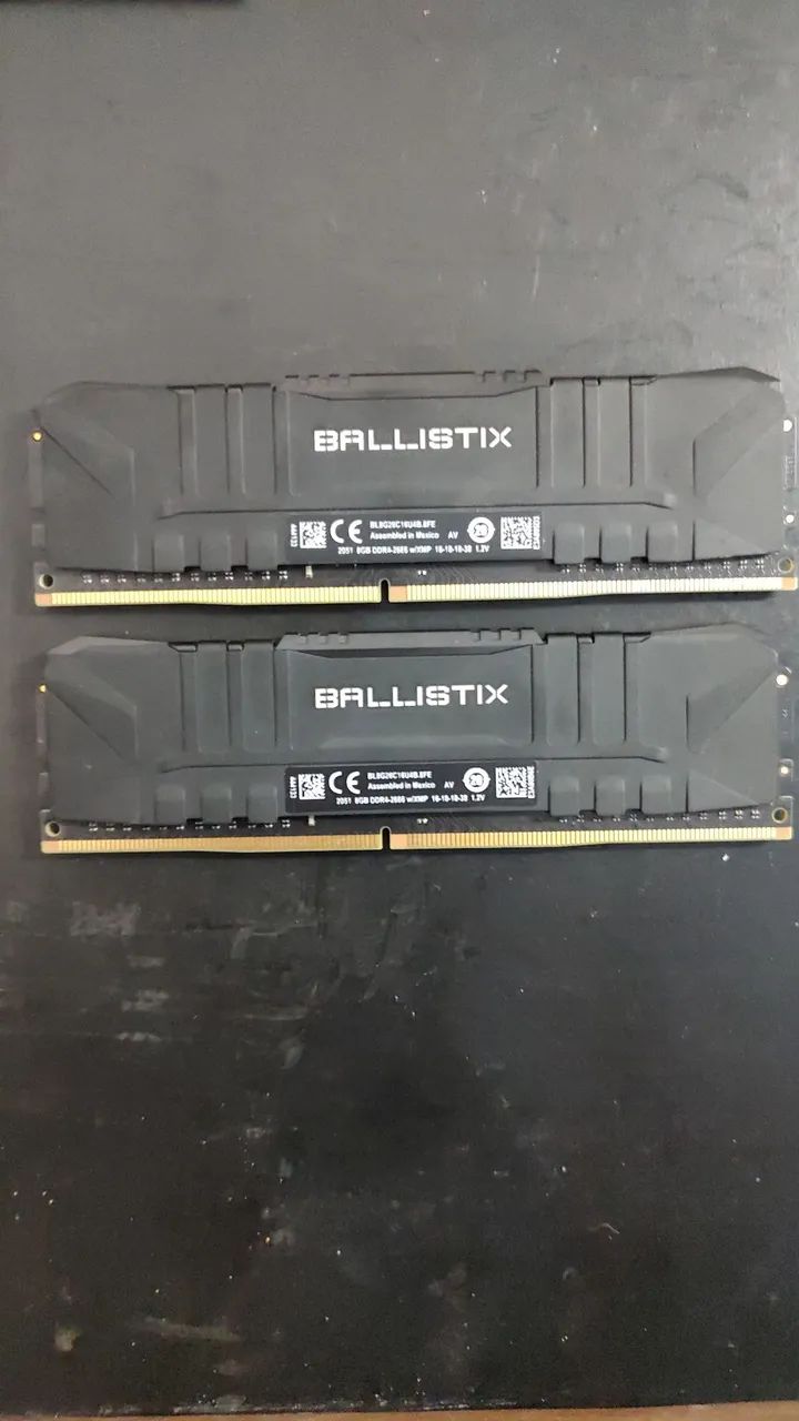 Memória ram ddr4 16gb(2x8) 2666mhz Crucial Ballistix 