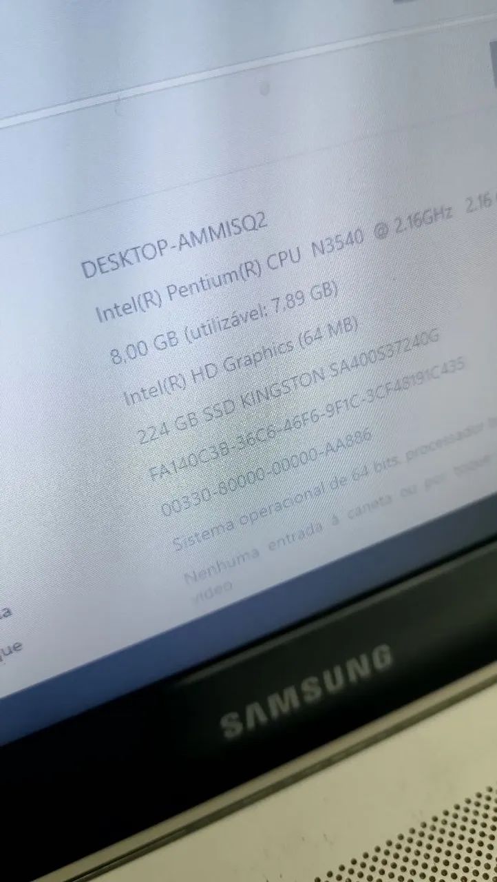 Notebook OPORTUNIDADE DE NEGÓCIO SAMSUNG C/ SSD - Foto 2