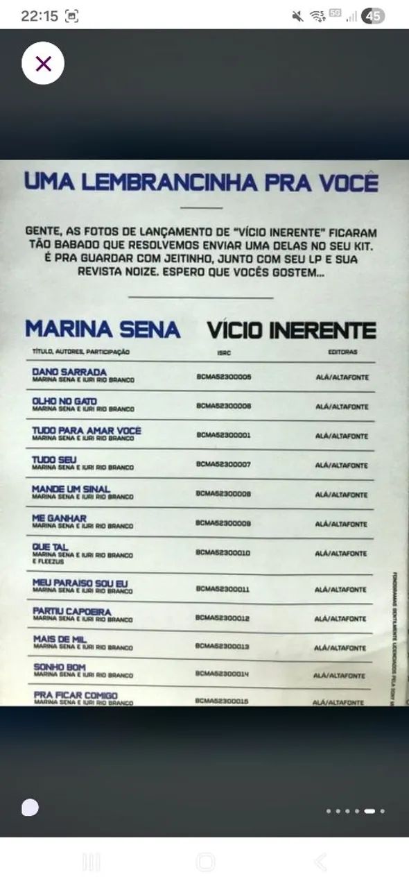 LP Marina Sena - Vício Inerente - Foto 5