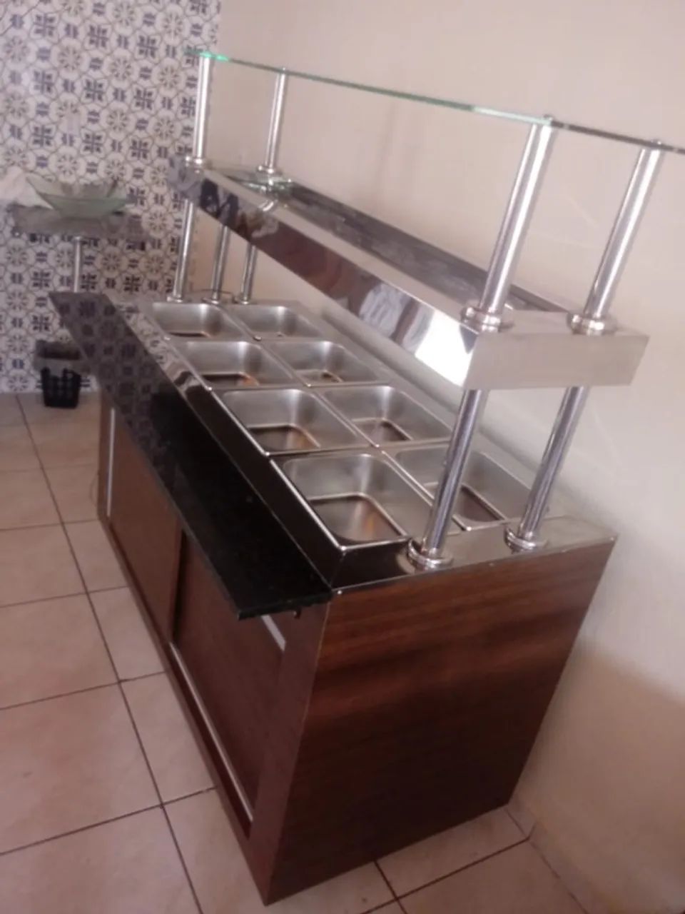 Balcão buffet Self service,pista fria,banho maria,balcões de restaurante - Foto 4