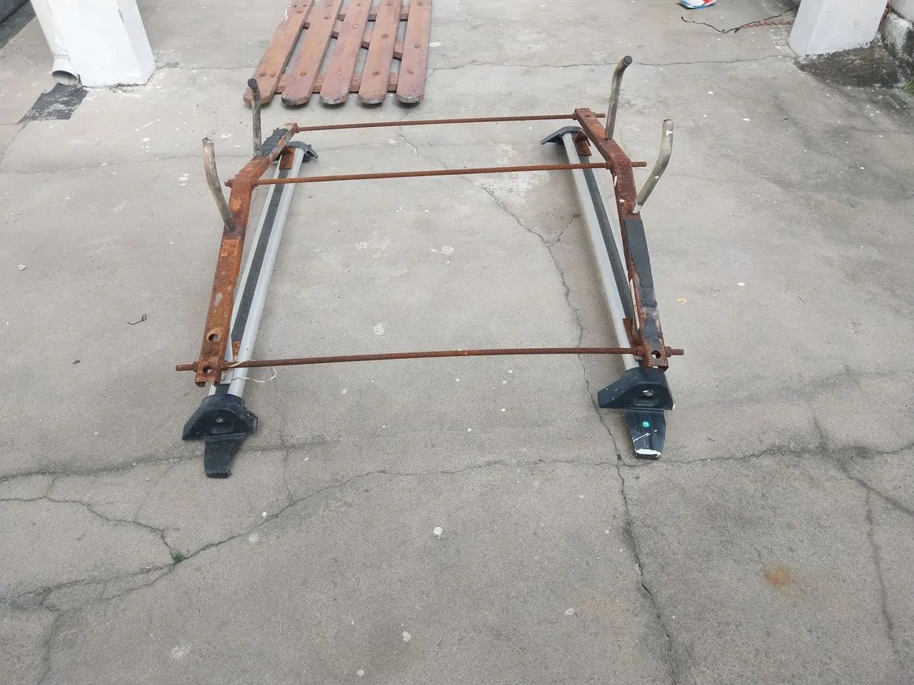 Bagageiro rack para carro com apoio para 2 escadas - Foto 3