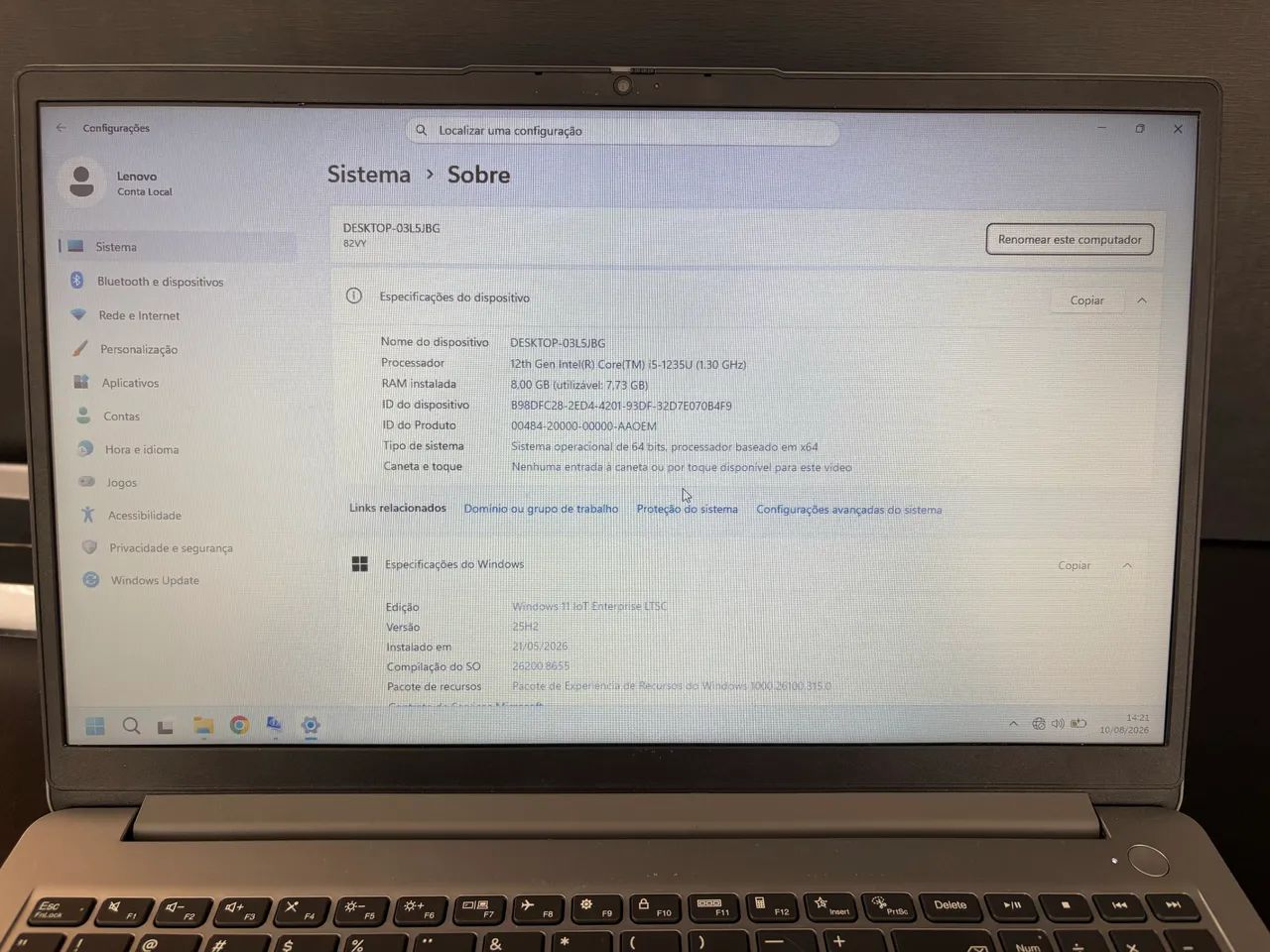 Lenovo IdeaPad 1 15IAU7 (Usado) - Foto 3