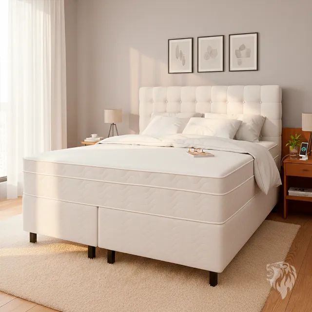 Camas Queen Bipartidas (Base + Colchão) - R$ 1.299 - Foto 4