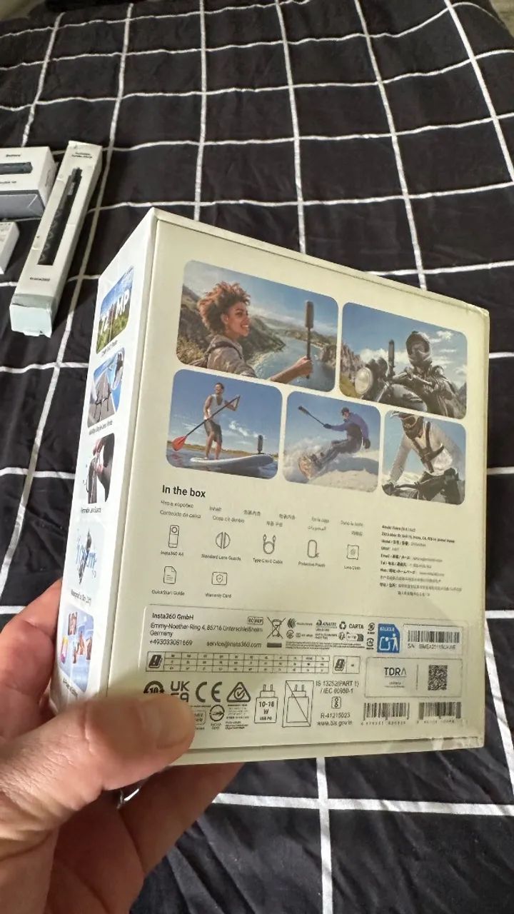 Câmera Insta 360 X4 nova(na caixa lacrada) + itens - Foto 4