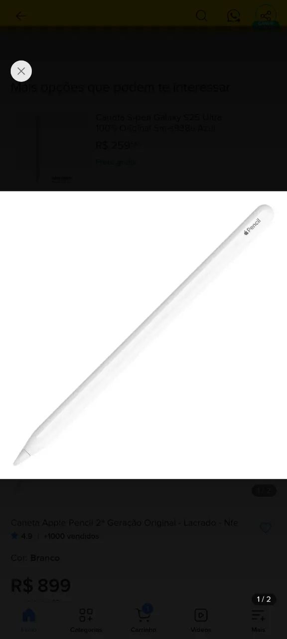 IPencil 2° geração original seminovo