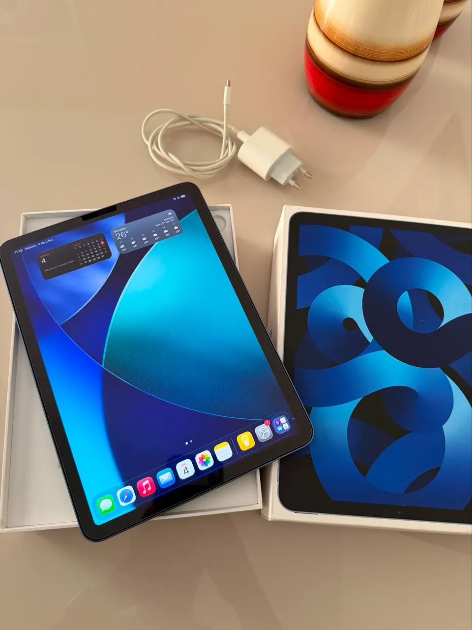 ​iPad Air 5 ブルー 64GB M1 箱あり！微傷のみの美品 iPad Air 5º Geração M1 64gb - Tablets e E-Readers - Barbalho