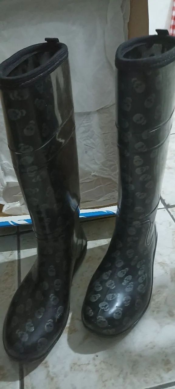 Bota galocha estampada