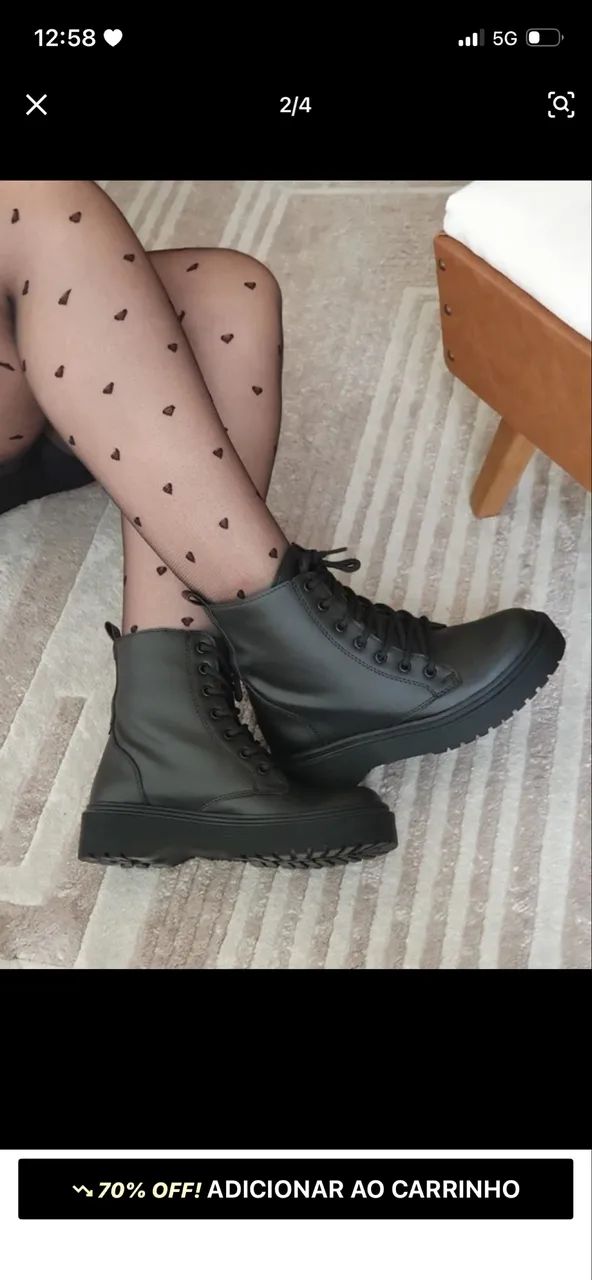 Bota coturno 