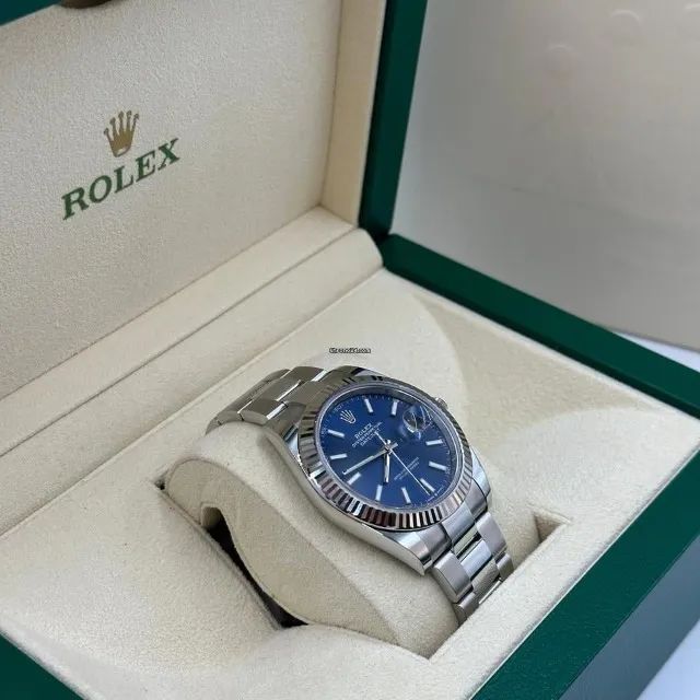 Rolex Date Just Azul Oyster Eta 3035 Automático Premium - Foto 4